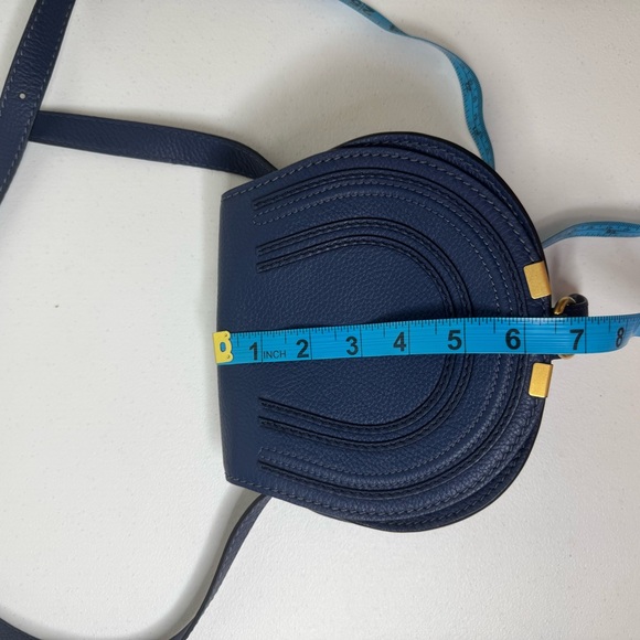 Chloé Marcie Small Saddle Tapestry Blue - Picture 15 of 16